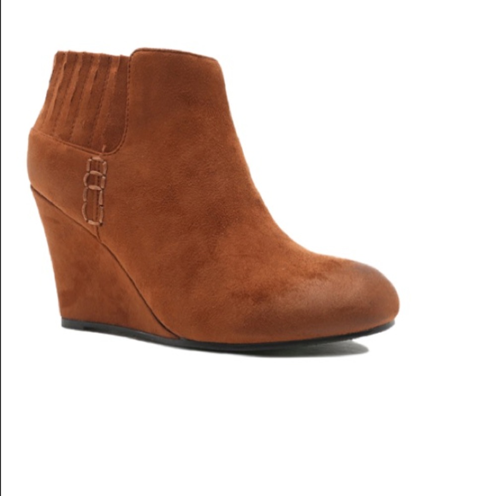 Comfortable Wedge Heel Bootie Oil Finish Ankle - Picture 5 of 9